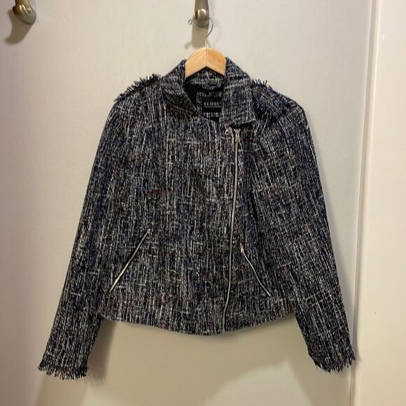 Eloquii Jackets & Blazers - Eloquii woman’s black and white and blue tweed jacket